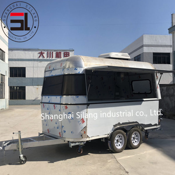 Tractor snack trailer manufacturer export stainless steel motorhome mobile trailer