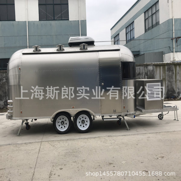 The new mobile trailer exports europe and the United States large rust-free wind motorhome food dining car