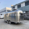 Large camp trailer stainless steel wire panel two-axis with brake gourmet car mobile store