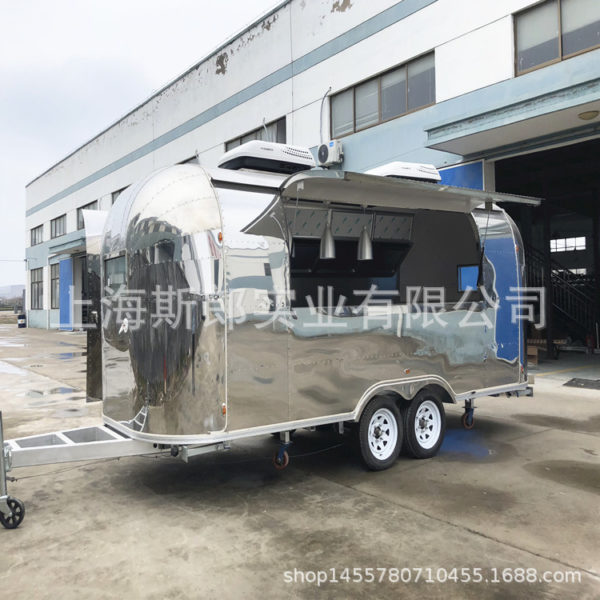 Export off-road camping motorhome towing gourmet fast food snack truck tow trailer manufacturers direct sales