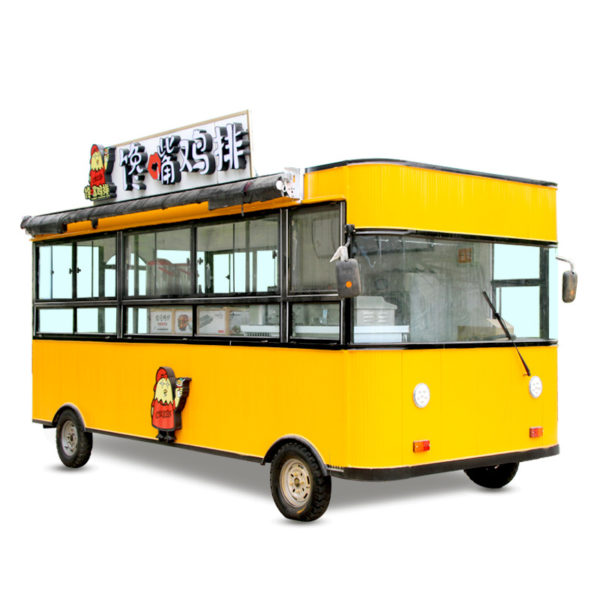 Snack car electric four-wheeled food truck mobile breakfast car multi-functional cold drink ice cream tea car commercial sales
