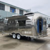 Factory export stainless steel motorhome gourmet dining car French fries fried chicken snack car can be customized