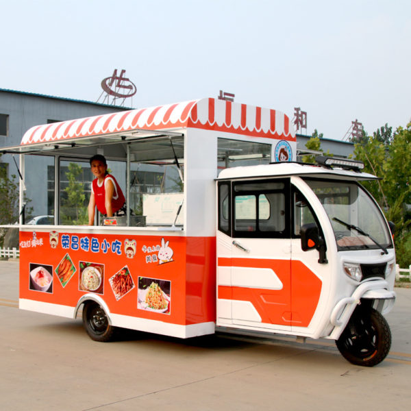 Factory direct sales mobile snack car multi-functional electric three-wheeled food truck mobile breakfast stall motorhome commercial