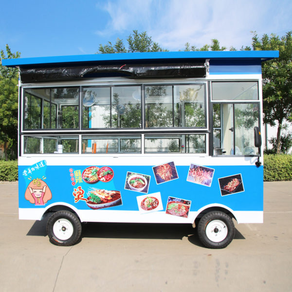 Snack car electric four-wheeled street view mobile multi-purpose breakfast car motorhome night market stall mobile ice cream truck