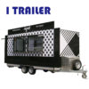High-end stalls four-wheeled dining car mobile fast food truck can be rented can be licensed