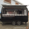 Export tractor snack truck mobile milk tea breakfast car black two-axis mobile fast food cart stall