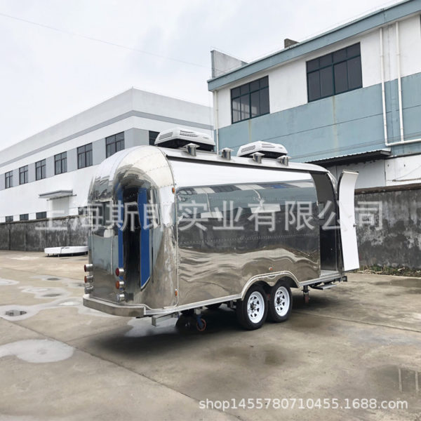 Export off-road camping motorhome towing gourmet fast food snack truck tow trailer manufacturers direct sales