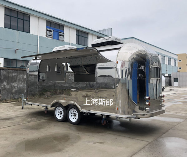 Factory export stainless steel motorhome gourmet dining car French fries fried chicken snack car can be customized