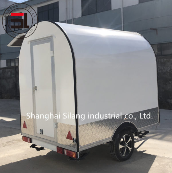 Factory's new tractor snack truck inside the all stainless steel European and American standard barbecue food truck mobile stall shop