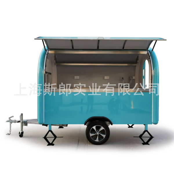 Custom mobile food truck exports Korea Europe and the United States Chile Japan mobile dining car milk tea cart with refrigerator