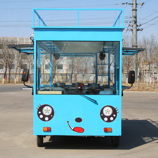 Electric snack car brine boiled sausage powder barbecue fast food car mobile night market stalls selling car stainless steel cart commercial