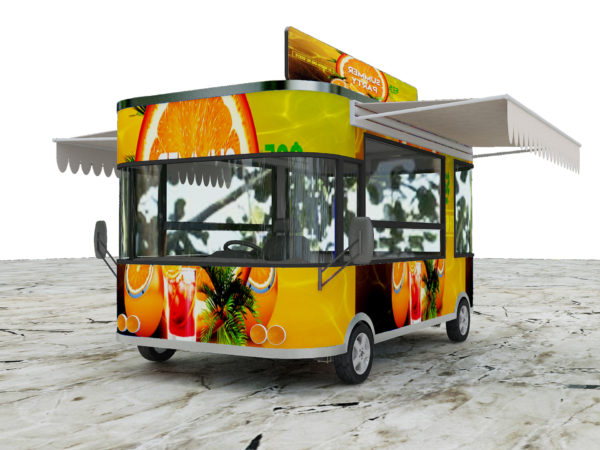 Snack car multi-purpose dining car electric four-wheeled commercial breakfast cart stall food dining car can be licensed